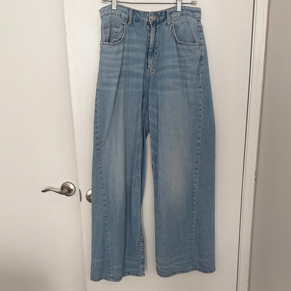 Zara Light Blue Flare Jeans